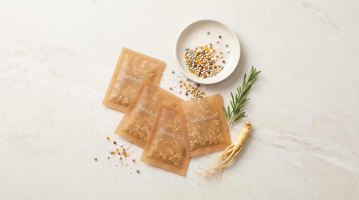 NanoActives supplement protocol sachets with precision micro-bead formulations